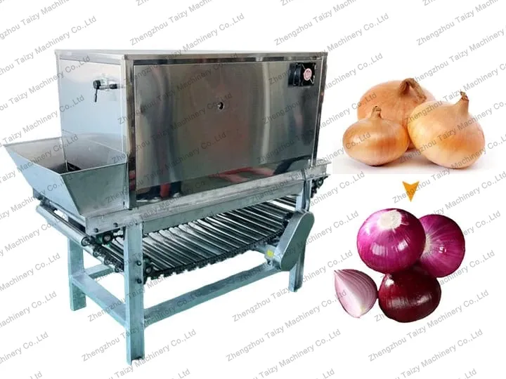 Onion peeling machine