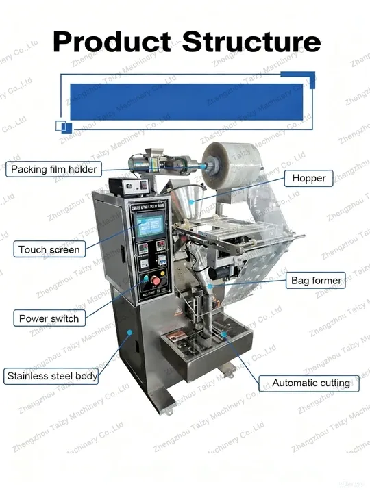 Onion Powder Packaging Machine 4 Structure of onion filling machine