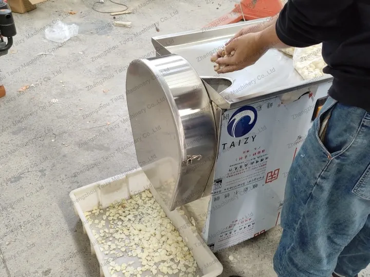 automatic garlic slicing machine