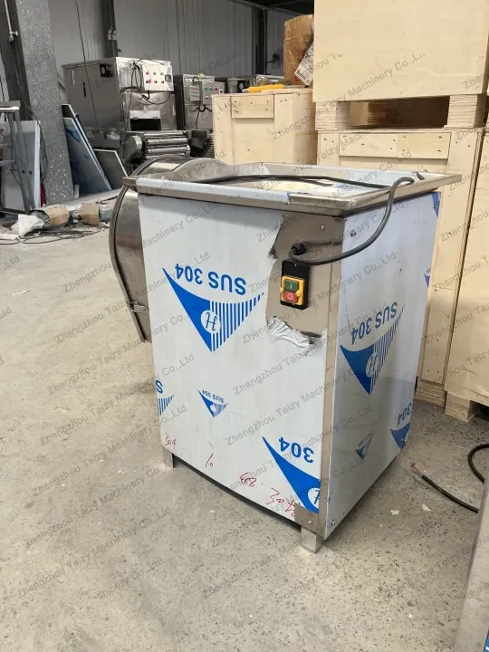 Taizy Garlic Slicer Exported To Australia For A Condiment Processing Plant 1 Garlic slicer machine