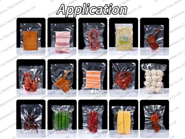 application of the garlic clove vacumm packing machine