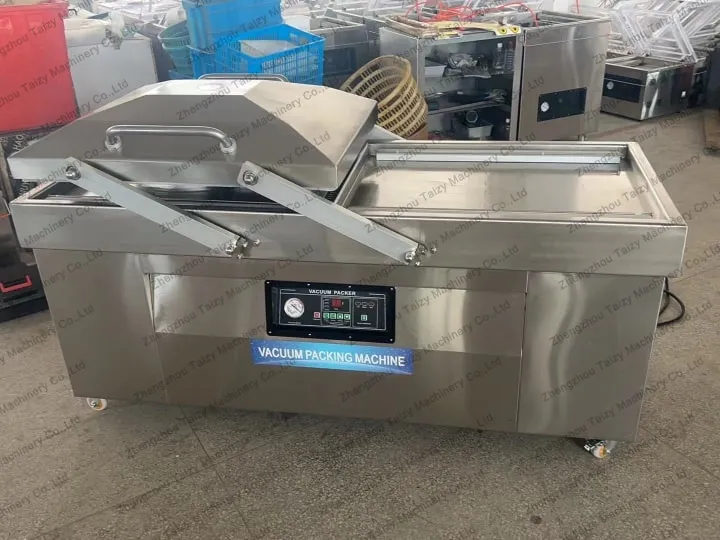 double-chamber garlic clove vacuum packaging machine